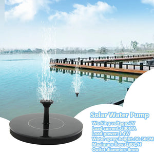 Solar Garden Fountain Pump, 180L/H, for Irrigation & Decoration / Fontaine solaire décorative pour jardin