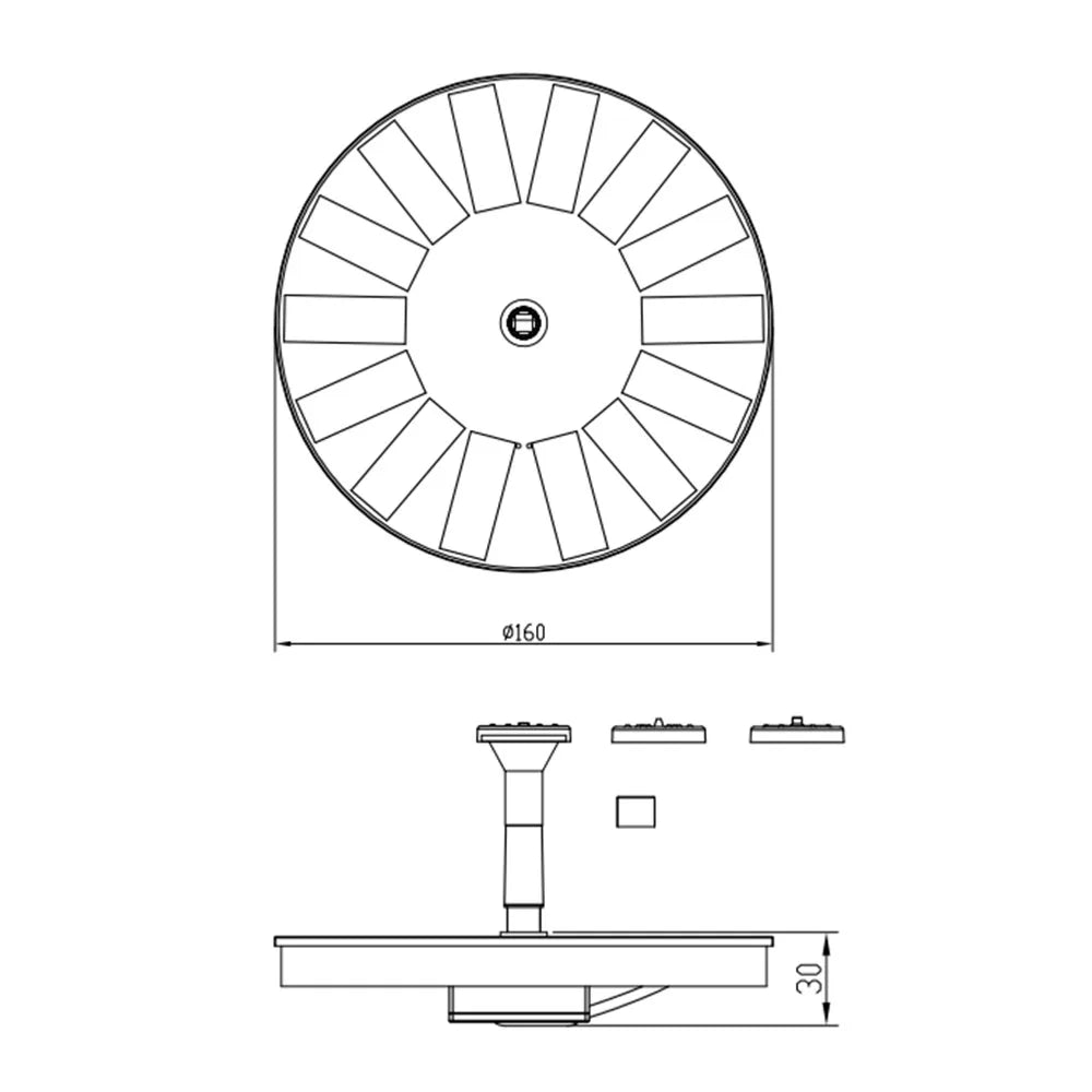 Solar Garden Fountain Pump, 180L/H, for Irrigation & Decoration / Fontaine solaire décorative pour jardin