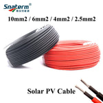 Charger l&#39;image dans la galerie, Solar Cable 10mm²/6mm²/4mm²/2.5mm² 8-14AWG, Black/Red, PVC Insulated for PV Panels
