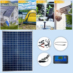 Charger l&#39;image dans la galerie, 500W/12V Photovoltaic Solar Panel Kit for Home/Camping/RV/Car Charger / Panneau solaire polycrystalin 500 W
