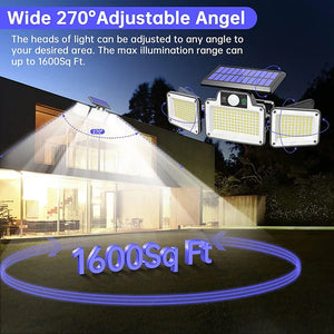 Outdoor LED Solar Light with Motion Sensor, 3 Modes, Waterproof / Lampe solaire extérieur