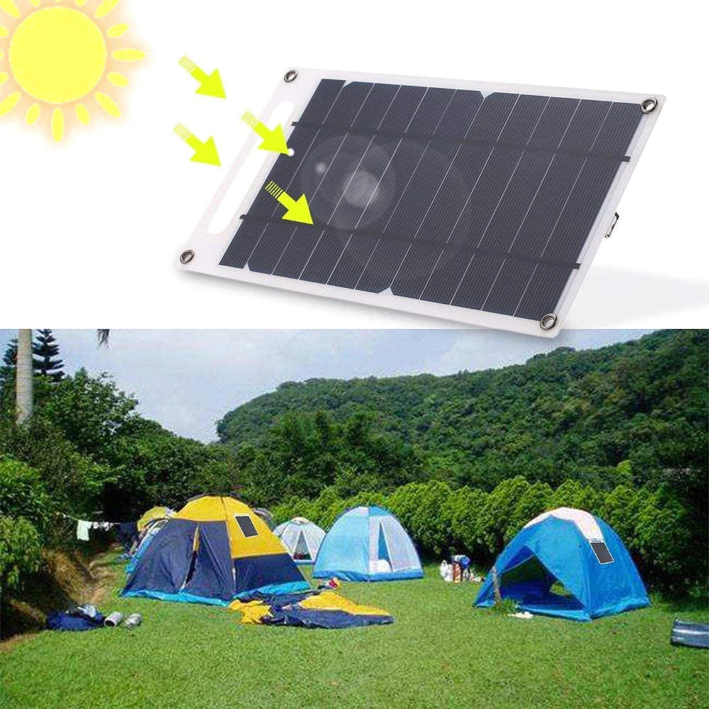 5V 10W Solar Panel USB Portable Solar System Cell Phone Charger Battery Module Power Panel Enlarged / Chargeur portable solaire pour téléphone 5V 10W