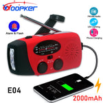 Charger l&#39;image dans la galerie, Woopker E04 Upgrade Solar Hand Crank Radio with Emergency Flashlight / Radio solaire a manivelle avec lampe d&#39;urgence
